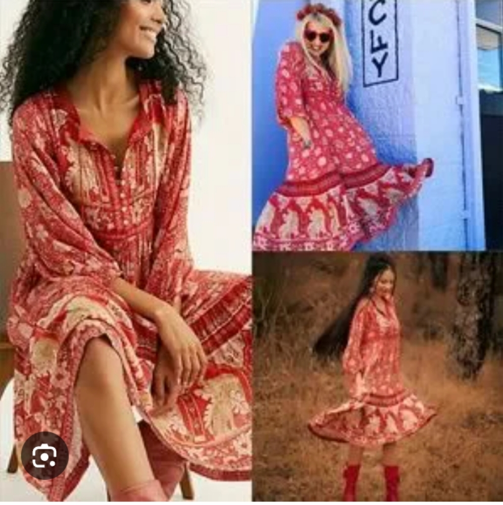 Spell Red Bohemian Dress Size 6 - Picture 10 of 11